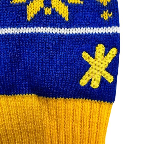 Golden State Warriors Ugly Xmas Sweater  Knit Plaid Retro Big Logo XL - Picture 5 of 11